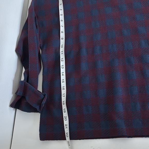 Ann Taylor Top Sz Large Plaid Mock Neck NWT Corpcore Office Chic Business Casual - Picture 8 of 12